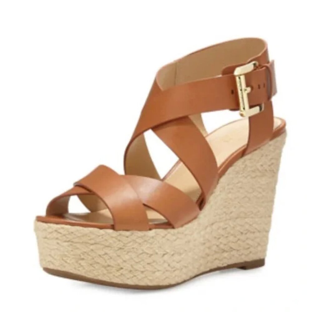 Michael Kors Celia Wedge Espadrille Sandals in Brown | Size 5